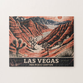 Red Sten Canyon Las Vegas Retro Vintage resor WPA Pussel