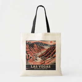 Red Sten Canyon Las Vegas Retro Vintage resor WPA Tygkasse