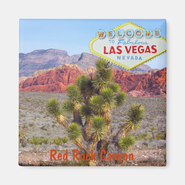 Red Sten Canyon nära Las Vegas Strip Magnet (Framsidan)