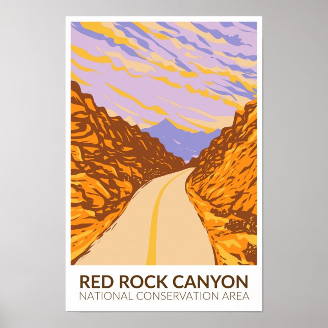 Red Sten Canyon National Conservation Area Road Poster (Framsidan)