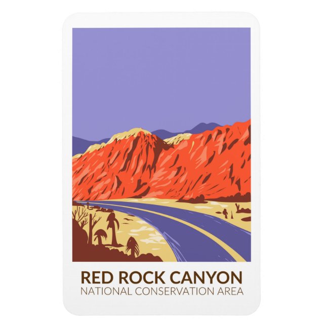 Red Sten Canyon National Conservation Area Roadway Magnet (Vertikal)