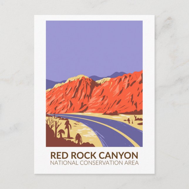 Red Sten Canyon National Conservation Area Roadway Vykort (Framsida)