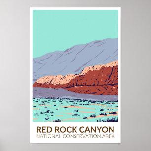 Red Sten Canyon National Conservation Area Vintage Poster