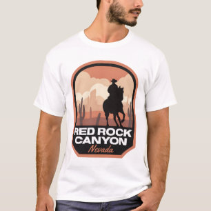 Red Sten Canyon Nevada Desert Cowboy T Shirt