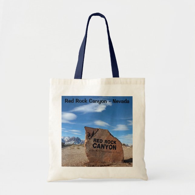 Red Sten Canyon Nevada Tote Bag Tygkasse (Framsidan)