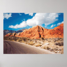 Red Sten Canyon Nevada Vector Graphic Poster