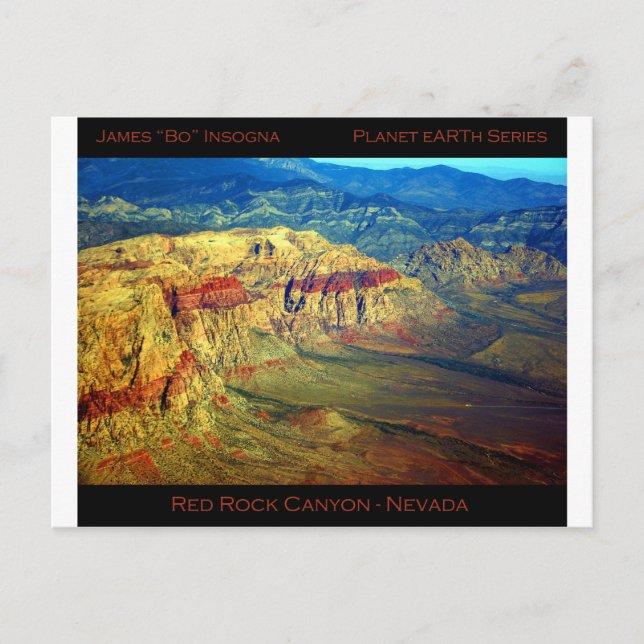 Red Sten Canyon _ Planet Art Series Vykort (Framsida)