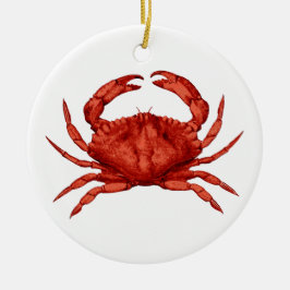 Red Sten Crab (Stillahavsområdet) Julgransprydnad Keramik