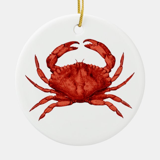 Red Sten Crab (Stillahavsområdet) Julgransprydnad Keramik (Framsidan)