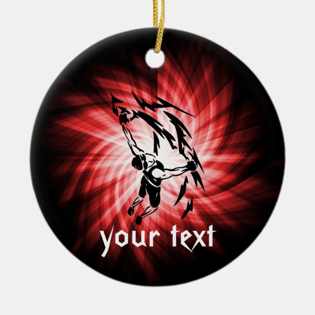 Red Sten klättring Julgransprydnad Keramik (Framsidan)