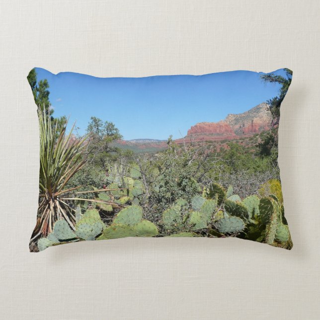 Red Sten och Cacti I Prydnadskudde (Framsidan)