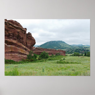 Red Sten Park och Mountain Range Poster
