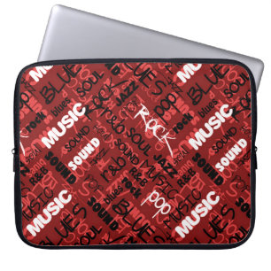 Red Sten Pop R & B Music Text Laptop sleeve