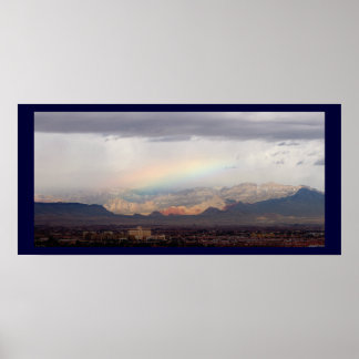 Red Sten Rainbow Poster