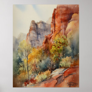 Red Sten Sedona Arizona Art Print Poster