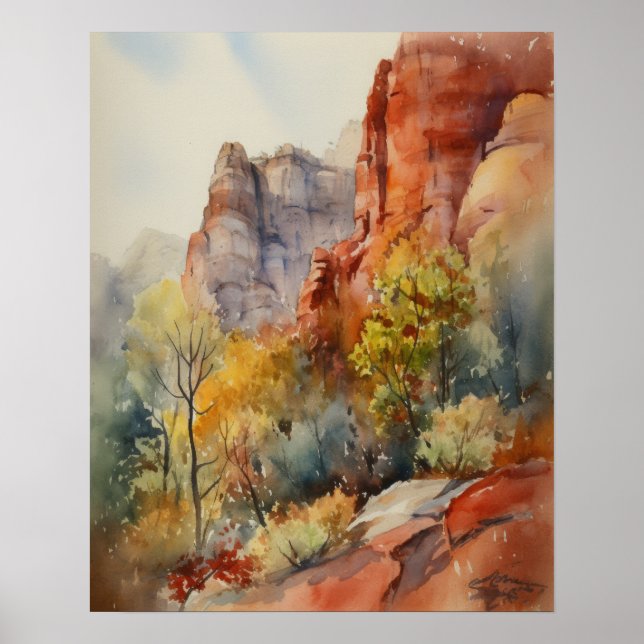 Red Sten Sedona Arizona Art Print Poster (Framsidan)