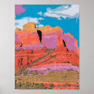 Red Sten, Sedona, Arizona, Modern konst Poster