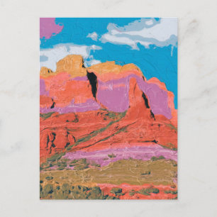 Red Sten, Sedona, Arizona, Modern konst Vykort