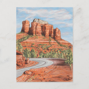 Red Sten, Sedona, Arizona Teckning Vykort