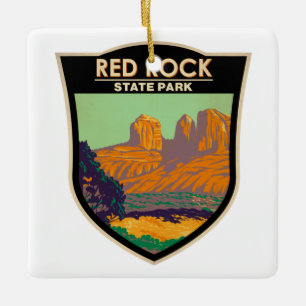 Red Sten State Park Arizona Vintage Julgransprydnad Keramik