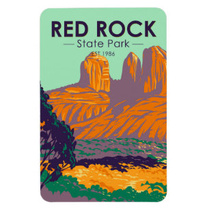 Red Sten State Park Arizona Vintage Magnet