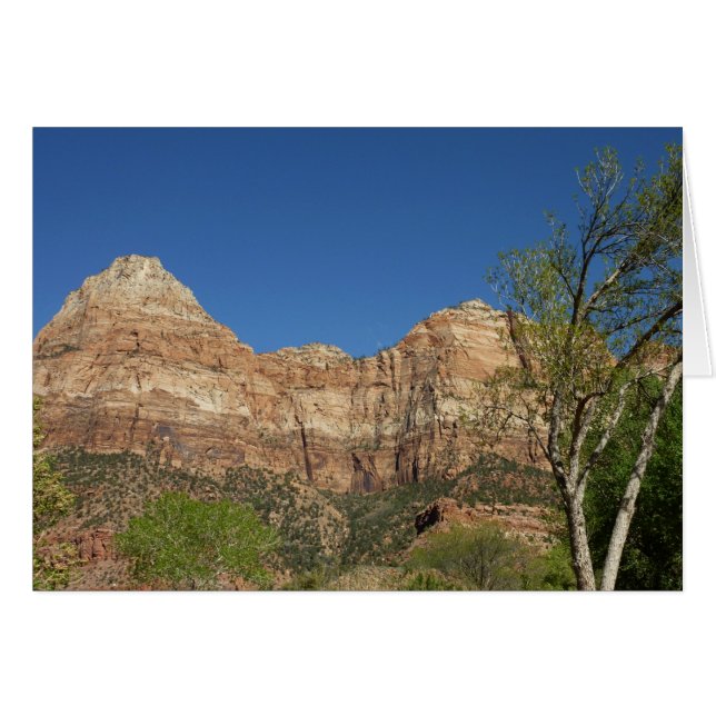 Red Sten vid Zion National Park Photography Hälsningskort (Framsidan Horizontal)