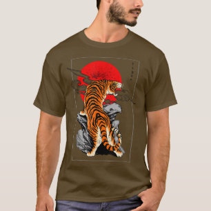 Red Stigning Sol Flagga Japan Stil Tokyo Asia Japa T Shirt
