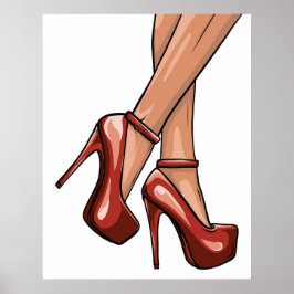 Red Stiletto Heels och Ben Poster