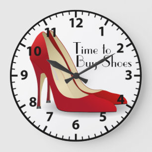 Red Stiletto Shoe Collection Funny Shoe Shopper Stor Klocka