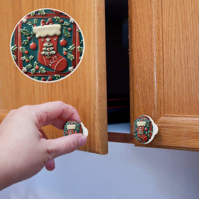 Red Stocking-jul Knopp (Skapare uppladdad)