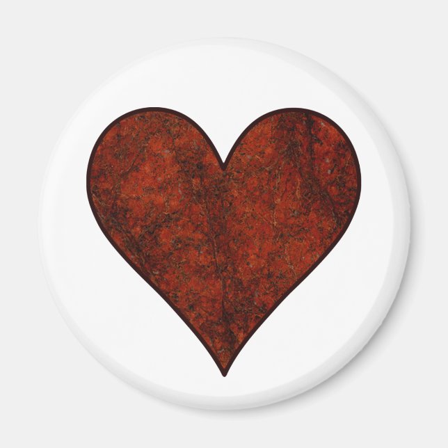 Red Stone Heart Magnet (Framsidan)