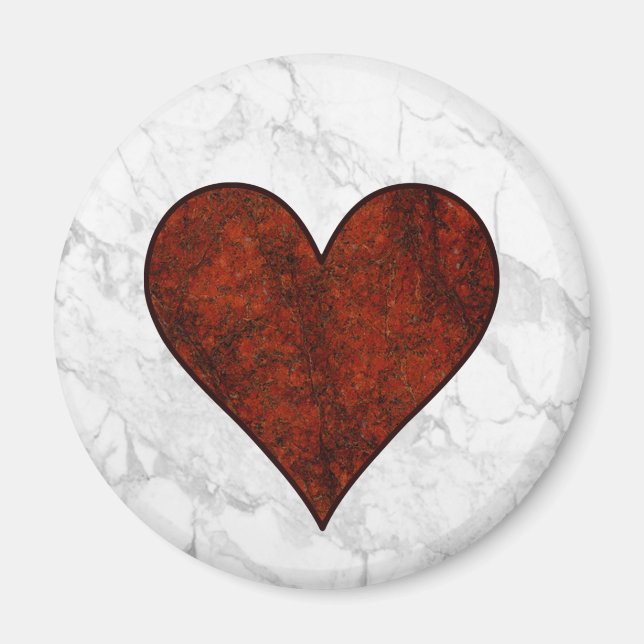 Red Stone Heart Magnet (Framsidan)