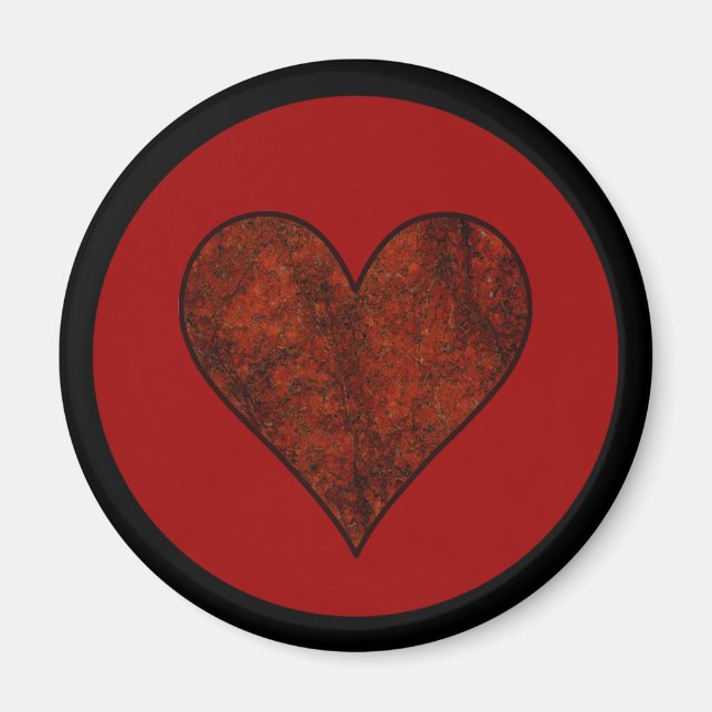 Red Stone Heart Magnet (Framsidan)