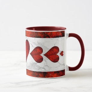 Red Stone Hearts Mugg