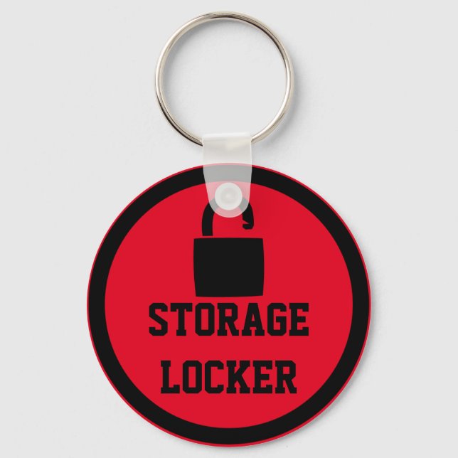 Red Storage Space Locker Nyckelring (Framsida)
