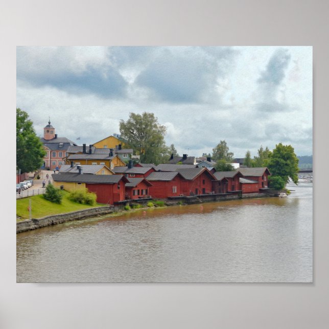 Red Storehouse, Porvoo, Finland Poster (Framsidan)