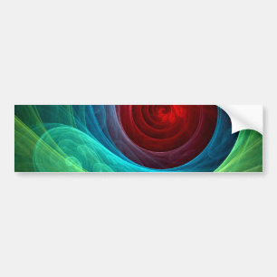 Red Storm Abstrakt Art Bumper Sticker Bildekal