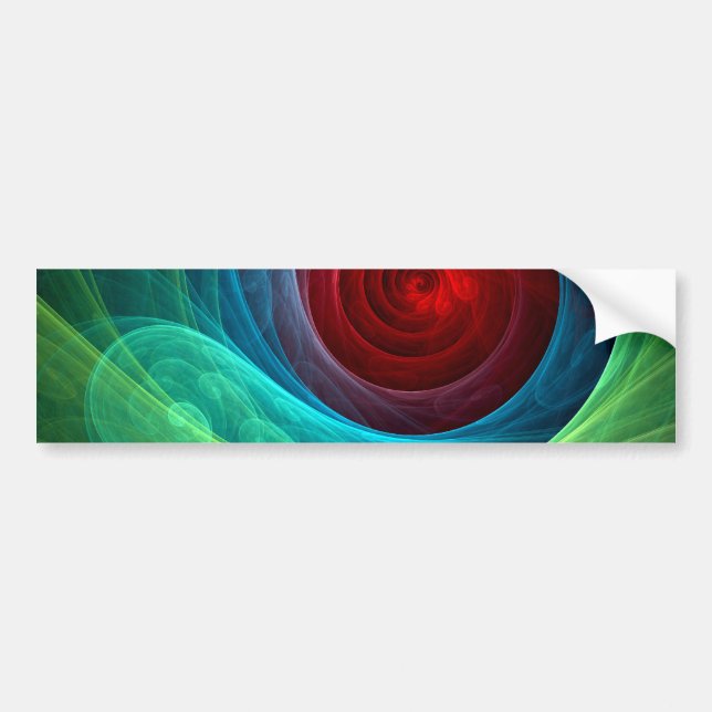 Red Storm Abstrakt Art Bumper Sticker Bildekal (Framsidan)
