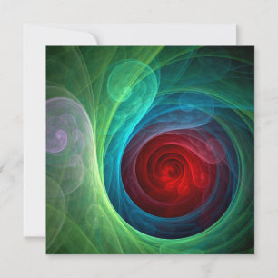 Red Storm Blommigt Modern Abstrakt Art Färg Mönste