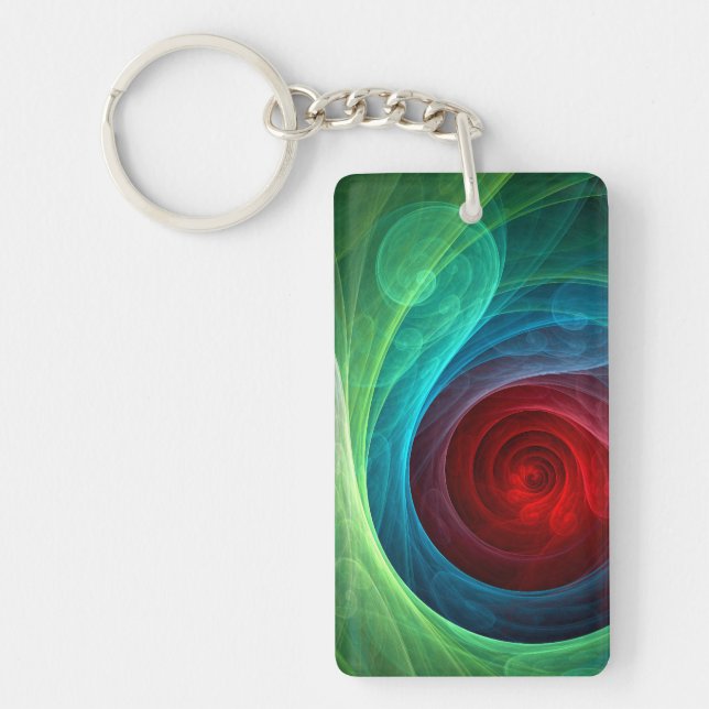 Red Storm Blommigt Modern Abstrakt Art Färg Mönste (Framsidan)