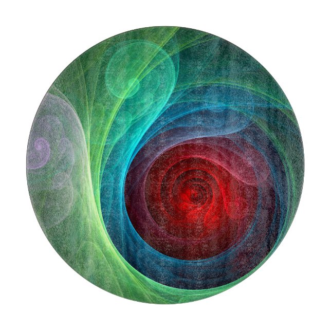 Red Storm Blommigt Modern Abstrakt Art Färg Mönste (Framsidan)