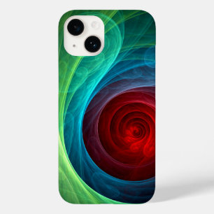 Red Storm Blommigt Modern Abstrakt Art Färg Mönste