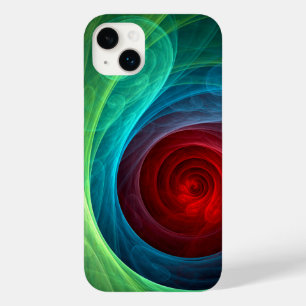 Red Storm Blommigt Modern Abstrakt Art Färg Mönste