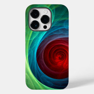 Red Storm Blommigt Modern Abstrakt Art Färg Mönste