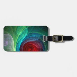 Red Storm Blommigt Modern Abstrakt Art Färg Mönste Bagagebricka