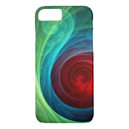 Red Storm Blommigt Modern Abstrakt Art Färg Mönste