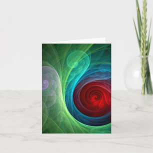 Red Storm Blommigt Modern Abstrakt Art Färg Mönste Kort