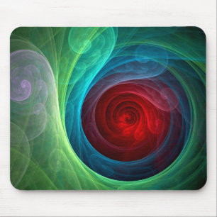 Red Storm Blommigt Modern Abstrakt Art Färg Mönste Musmatta
