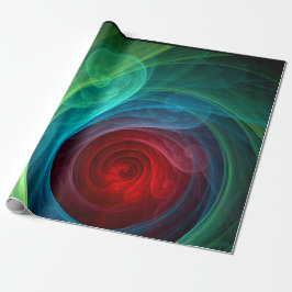 Red Storm Blommigt Modern Abstrakt Art Färg Mönste Presentpapper