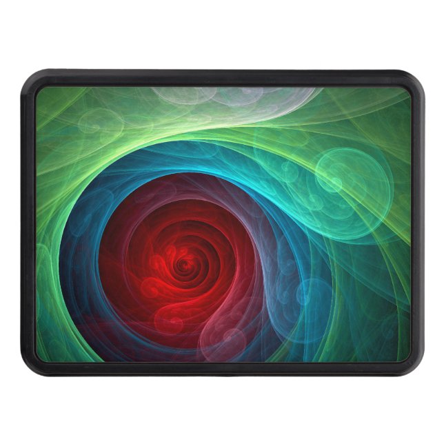 Red Storm Blommigt Modern Abstrakt Art Färg Mönste Skydd För Dragkrok (Framsidan)